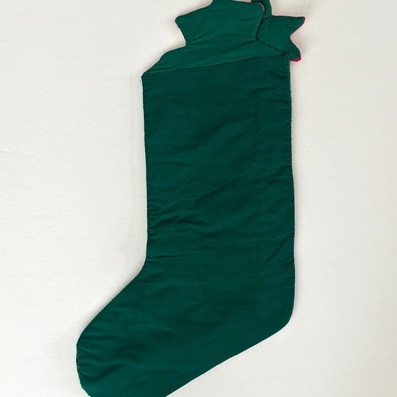 Vintage Needlepoint Wool Christmas Stocking Nutcracker Teddy Bear 3D Effect - Picture 2 of 10